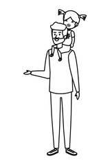 father with daughter characters