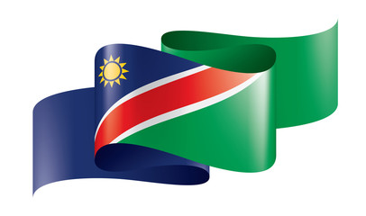 Namibia flag, vector illustration on a white background