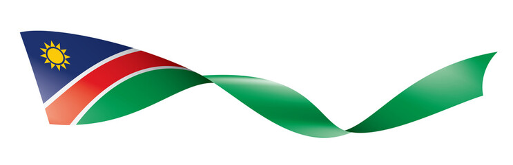 Namibia flag, vector illustration on a white background