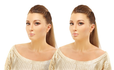Beauty injections.Concept of rejuvenation.Lip augmentation