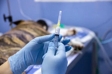 Anesthetic drug in syringe