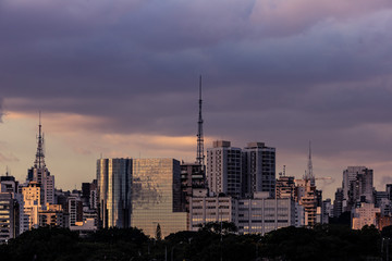 Fototapeta na wymiar Vista da cidade de São Paulo, zona sul, São Paulo, Brasil