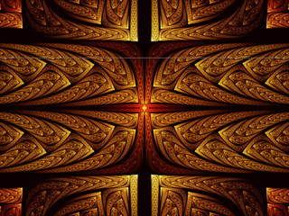 Intricate fractal pattern - abstract digitally generated image