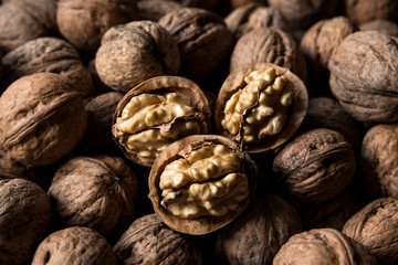 tasty walnuts background