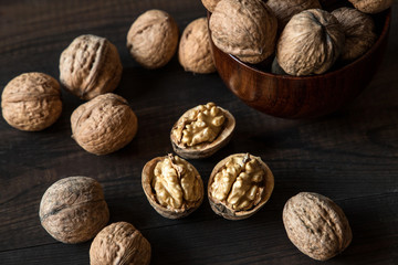 tasty walnuts background