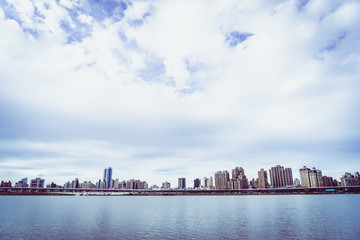 Obraz na płótnie Canvas Taipei City View and River