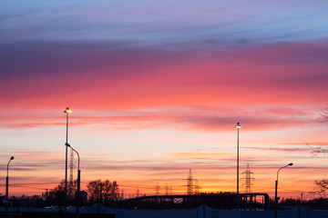  sunset gradient on the sky