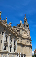 Fototapeta premium View of Seville Cathedral with the Giralda in the background