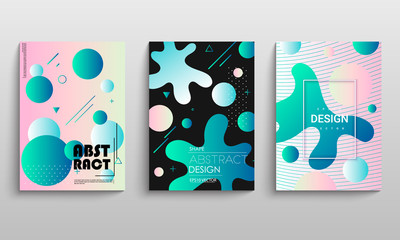 Brochure layout, cover modern design annual report, magazine, flyer in A4 with colourful geometric shapes for business with abstract texture background.