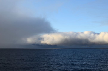 Fototapeta premium Clouds over the Pacific Ocean.