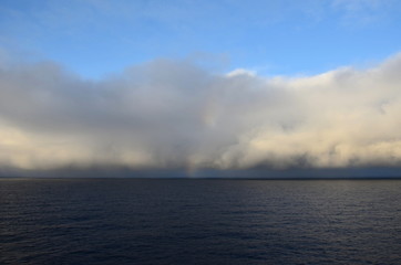 Fototapeta premium Clouds over the Pacific Ocean.