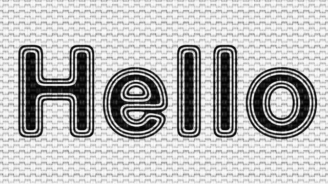 Hello. Looping footage. Illustration.