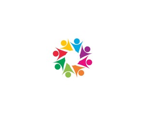 Community logo vector icon illustration
