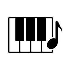 Naklejka premium piano - keyboard icon