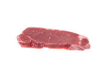 Fresh raw beef steak isolated on white