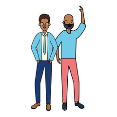 two men diversity characters