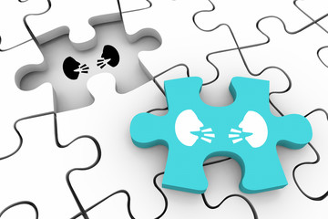 Two People Faces Talking Discussion Communication Final Puzzle Piece 3d Illustration