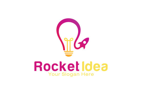 Rocket Idea logo design template