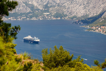 Kotor, Montenegro. Seen from above
