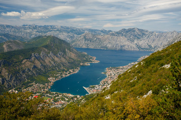 Fototapeta na wymiar Kotor, Montenegro. Seen from above 