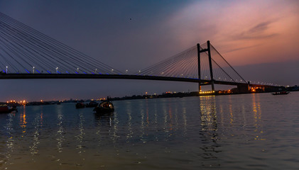 Vidyasagar Setu, also known as the Second Hooghly Bridge, is a toll bridge over the Hooghly River in West Bengal, India,