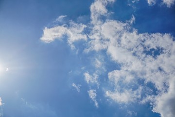 blue sky with white clouds