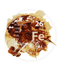 Fototapeta premium Iron icon - Watercolor paint - Badge style