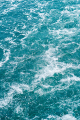 Fototapeta na wymiar Blue ocean wave high angle