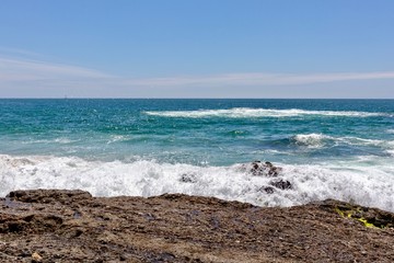 rocky beach overlooking the sea