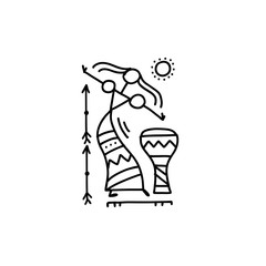 Folk ethnic dance for your design