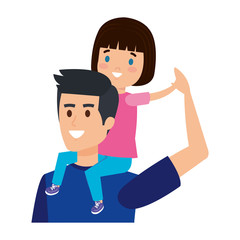 father with daughter characters