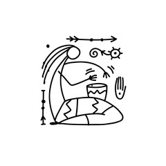 Folk ethnic dance for your design