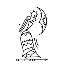 Folk ethnic dance for your design