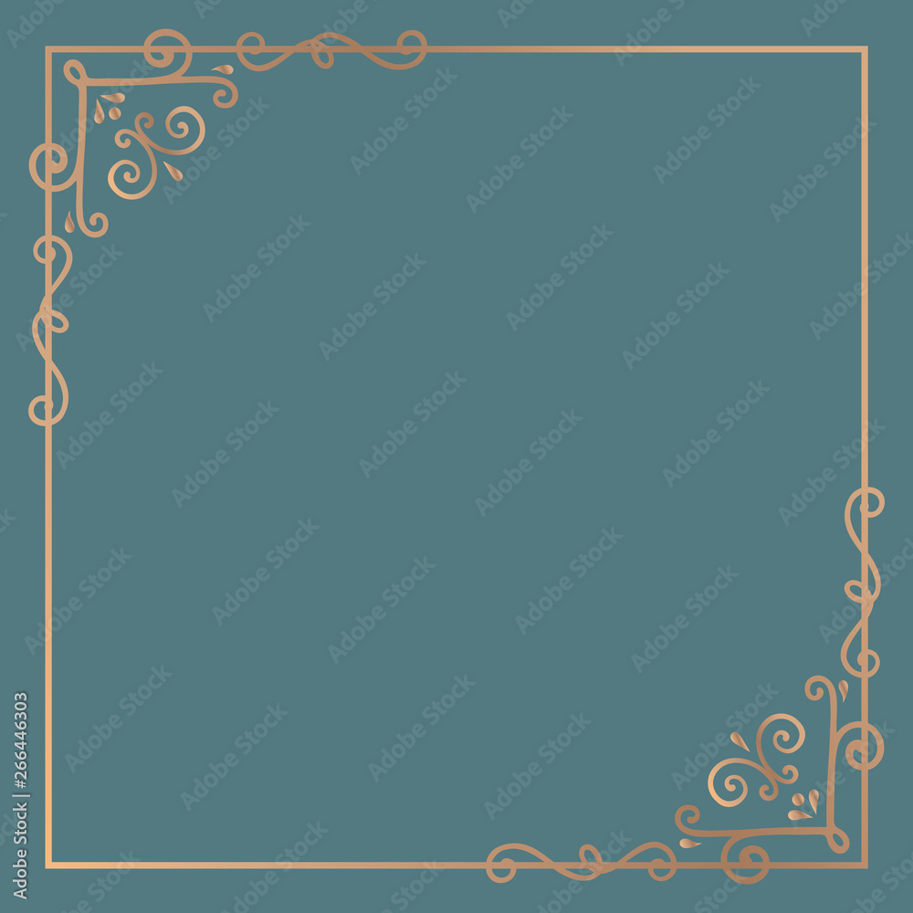 Canvas Prints gold frame background