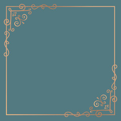 Gold frame background