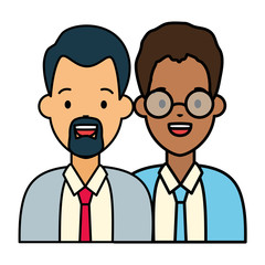 two men diversity characters