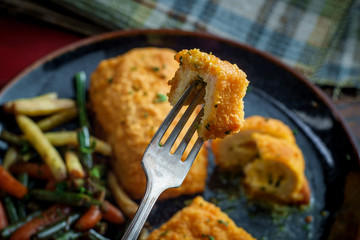 Chicken Kiev Green Beans