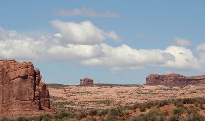 The red mountains of the Arches National Park