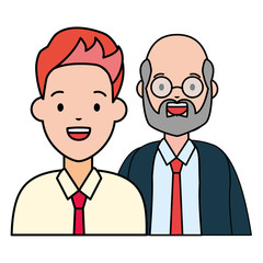 Fototapeta premium two men diversity characters
