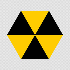 Radiation warning symbol icon. Vector.