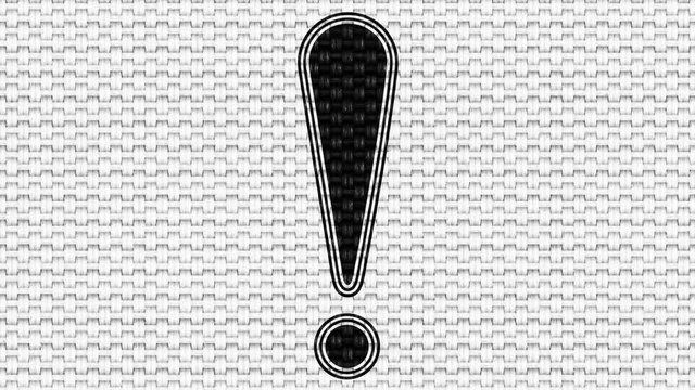Attention icon. Looping footage.