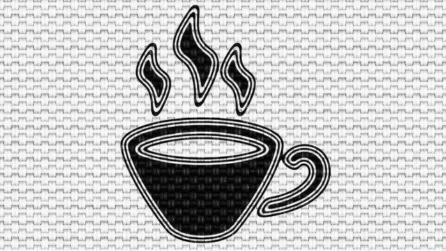 Coffee cup. Looping footage. Illustration.