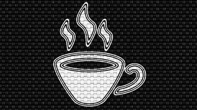 Coffee cup. Looping footage. Illustration.