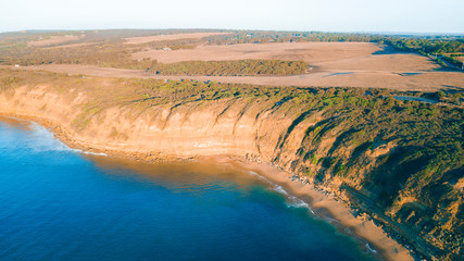 Fototapeta na wymiar Aerial View of Australian Coastline and Beaches
