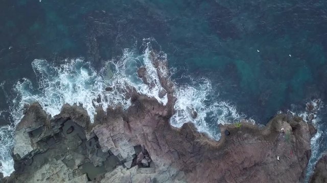 4K Drone shot of Sea in Japan
