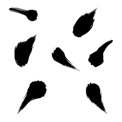 ink brush strokes. Grunge artistic design elements