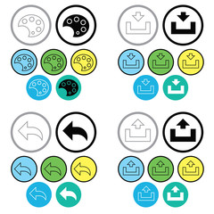 Line Icon Set  isolated on white background vector illustration