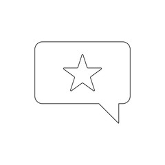 recommendation star chat outline icon. Signs and symbols can be used for web, logo, mobile app, UI, UX