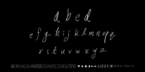 벡터 문자 / 손으로 쓴 글씨체