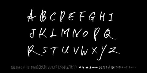 Fototapeta premium 벡터 문자 / 손으로 쓴 글씨체